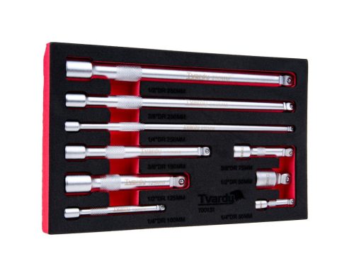 Tvardy 9 részes billegő hosszabbító készlet 1/4" 3/8" 1/2" CrV