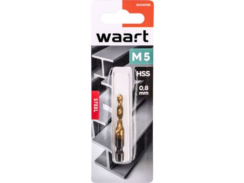Waart HSS menetvágó fúrószár M5 X 0,8 X 57,5 X 32 mm, bit befogással