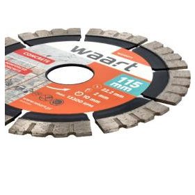   Waart gyémánt vágókorong kemény anyagokhoz, KU vágóél, 115 X 22,2 mm