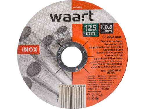 Waart vágókorong , Inox 125 x 0,8 x 22,2 mm,