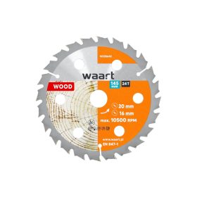 Waart vídiás körfűrészlap fához, 145 X 20 X 24T