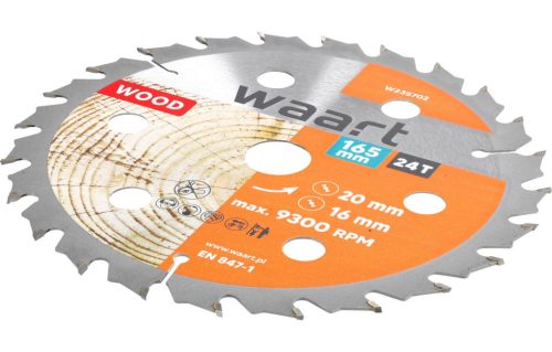 Waart vídiás körfűrészlap fához, 165 X 20 X 30T