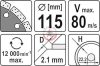 Gyémánt tárcsa szegmentált 115mm