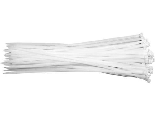 Kábelkötegelő 400X7,6 mm, fehér, 50 db/csomag