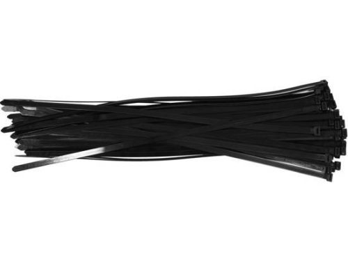 Kábelkötegelő 350x7,6 mm, fekete, 50 db/csomag