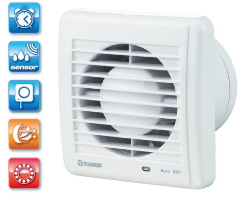 BLAUBERG AERO 100 SH Wc, fürdőszobai elszívó ventilátor