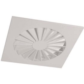   Glossy (SIG) VWR-N 125 (RAL9016) Perdületes mennyezeti anemosztát fix lamellákkal