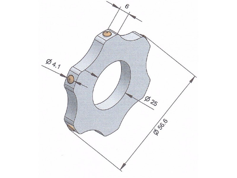 Betonmaró csillag (prémium, 6P 56,6-6/25-8,3)