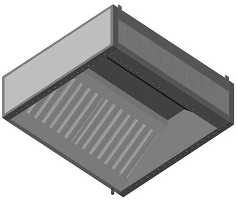 ATFEFS1111 Rozsdamentes fali elszívóernyő frisslevegő befúvás segéd légsugár 1100 X 1100 HxSZ(mm)