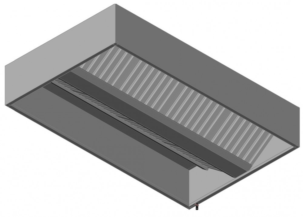 ATME1329 Rozsdamentes mennyezeti (sziget) elszívóernyő 1300 X 2900 HxSZ(mm)