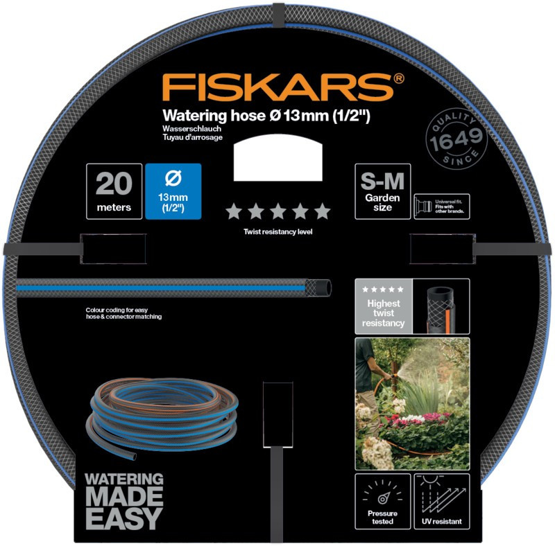 Fiskars Locsolótömlő, 13 mm (1/2), 20 m Q5