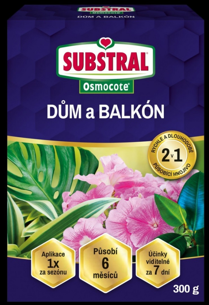 SUBSTRAL Osmocote 2az1-ben Balkonnövényekhez 300 g