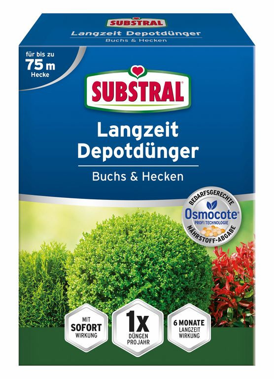 Substral Osmocote trágya buxus /tuják/fenyőfélék és sövénynöv. számára 1,5 kg