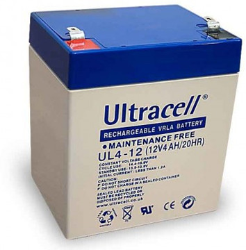 ULTRACELL 12V 4Ah 12V, 4Ah, zselés, ólom akkumulátor, gondozásmentes, 70x90x107mm, 1.4kg.