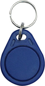 S. AM KeyTag No.3 13.56 MHz kék Kulcstartós Proximity tag, lapos csepp alakú, F08, 13.56 MHz kék.