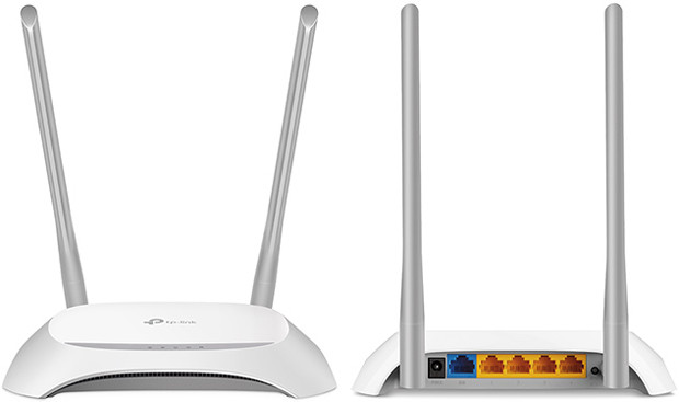 TP-LINK TL-WR840N Vezeték nélküli router, 2.4 GHz, 300 Mbps, N-es, 1 WAN, 4 LAN, 2db 5dBi külső antenna.