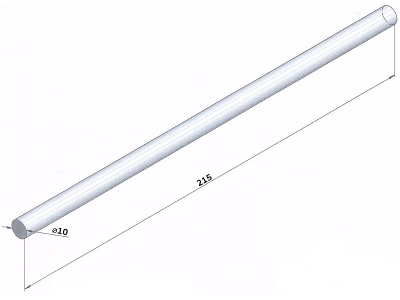 Tengely betonmaró csillaghoz, d=10mm, L=215 mm (szett / 4db adható ki)