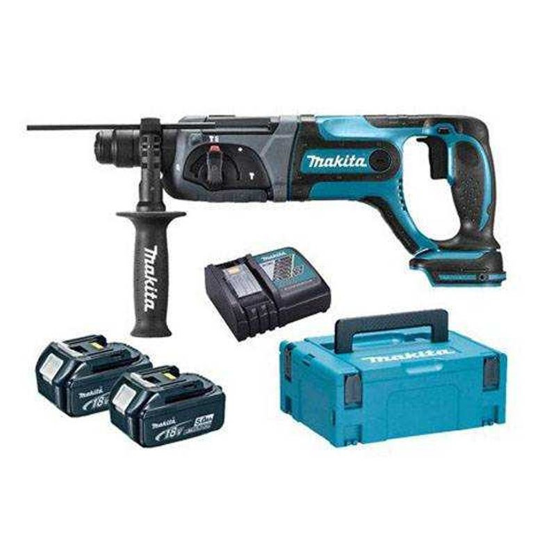 Makita akkus SDS-PLUS fúró-vésőkalapács 2x5,0Ah 18V LXT Li-ion 2,0j + MAKPAC koffer