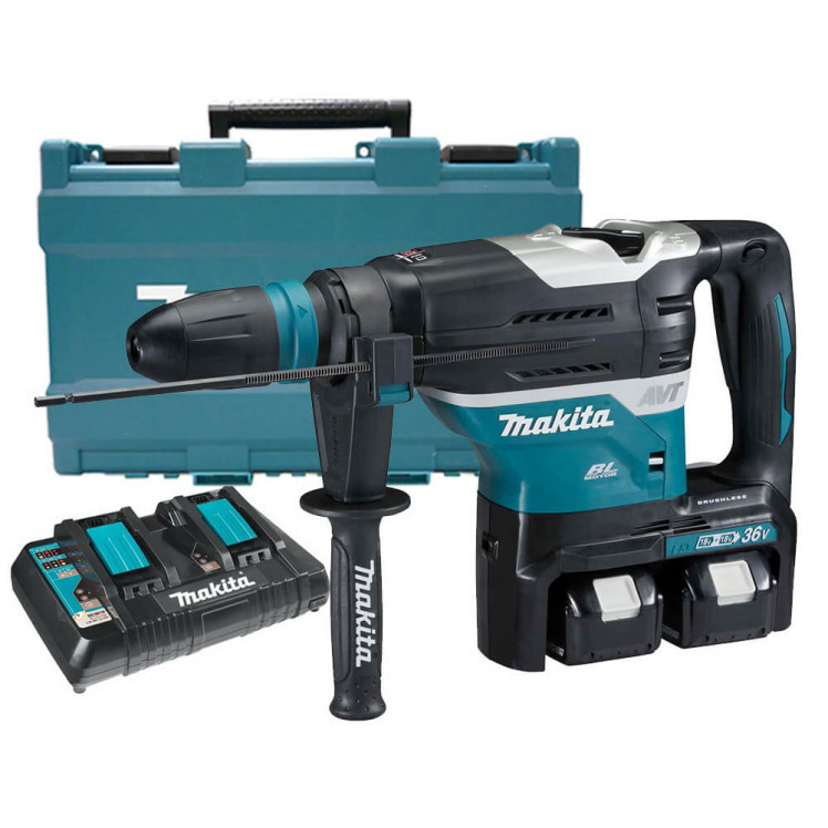 Makita akkus SDS-MAX fúró-vésőkalapács 2x5,0Ah 2x18V LXT Li-ion BL 8,0j