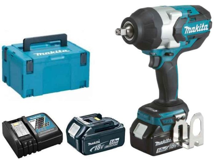 Makita akkus ütvecsavarbehajtó 1/2" 2x5,0Ah 18V Li-ion BL 1000Nm + MAKPAC koffer