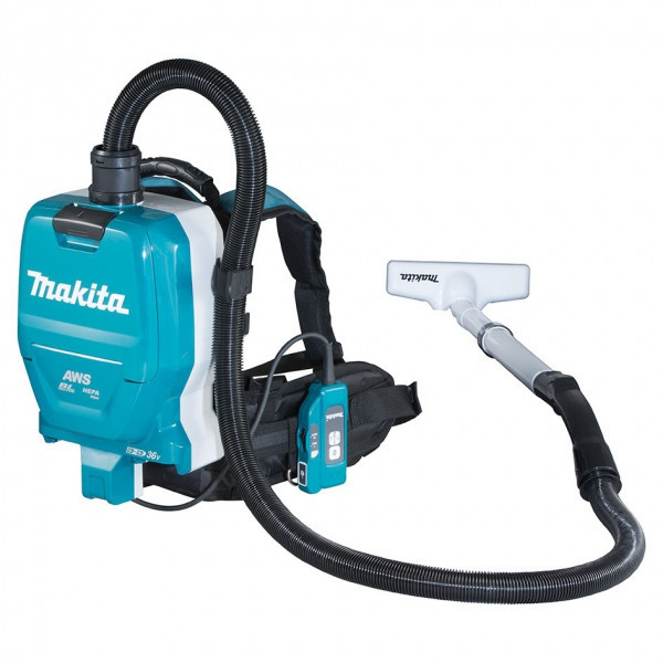 Makita akkus háti porszívó, 120 m3/h Z 2x18V LXT Li-ion BL AWS hepa