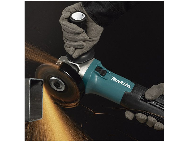 Makita sarokcsiszoló 125 mm 1900W SJS II AFT kons, fék fordulatszám szabályzás, lágyindítás R