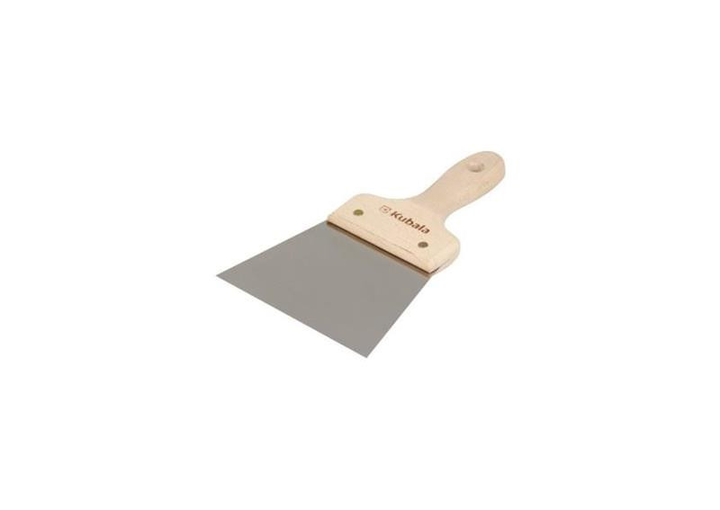 Rozsdamentes spatulya, 140 mm bükkfa nyél, KUBALA