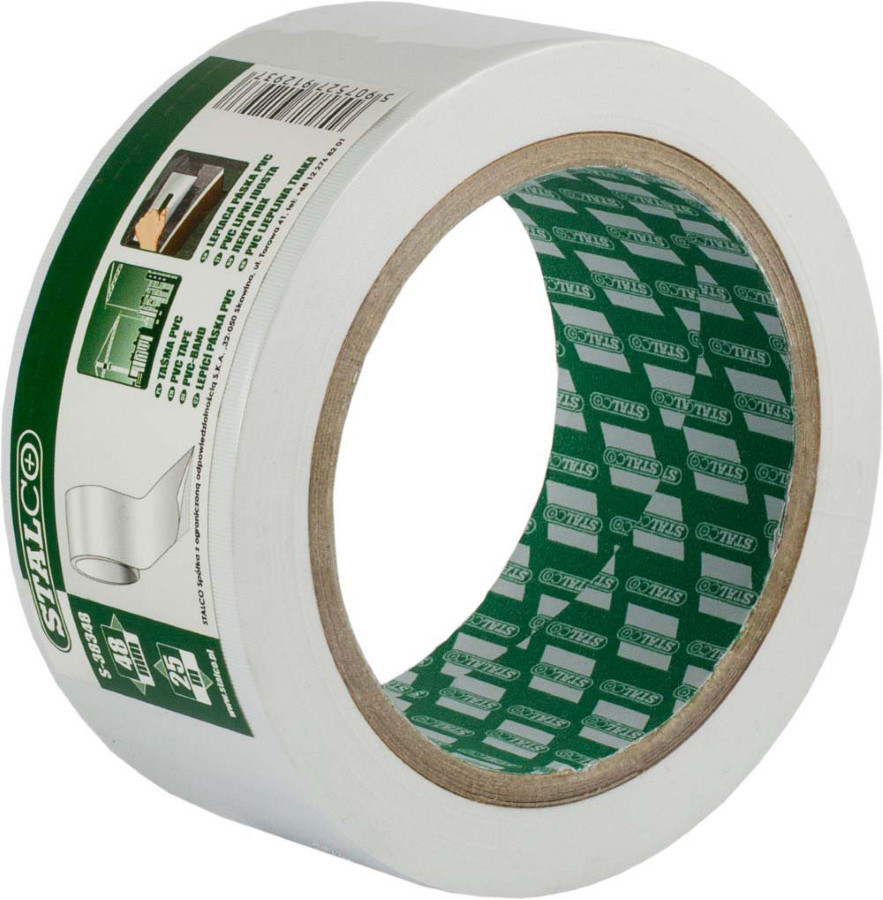 PVC bordázott fehér ragasztószalag 48mm x 25m STALCO