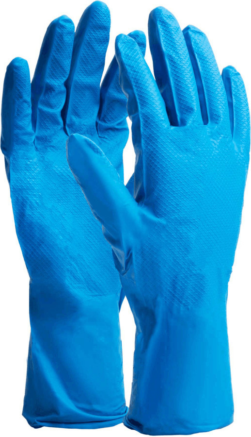 Nitril védő- és szerelőkesztyű, 10-es, kék, 50 db/csom, NITRAX GRIP BLUE, STALCO PERFECT