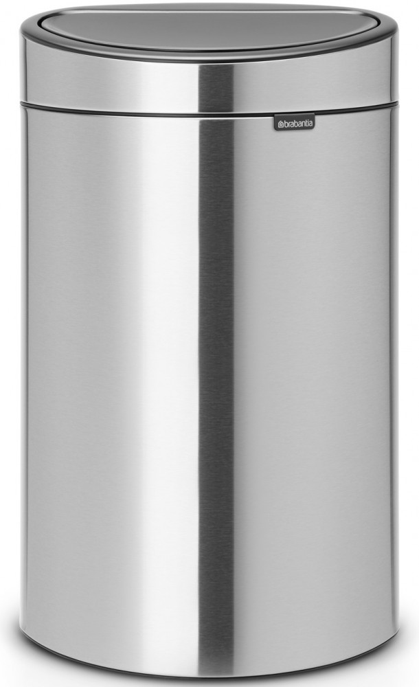 Brabantia Touch Bin New Recycle Soft-Touch nyomófedeles szelektív kuka, ovális, 23+10L - G+C méret, r.m. acél selyem