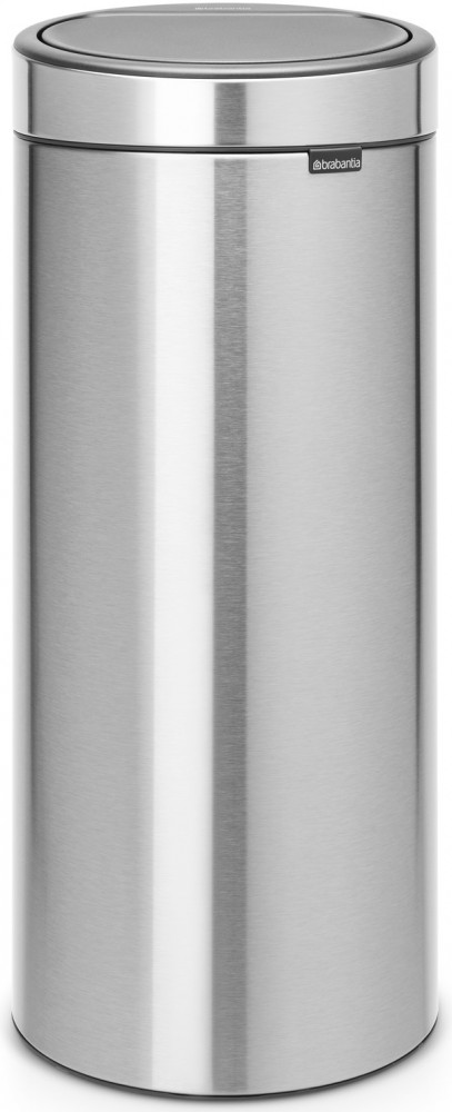 Brabantia Touch Bin New Soft-Touch nyomófedeles hulladékgyűjtő belső tartállyal, kerek, 30L - G méret, r.m. acél, selyem