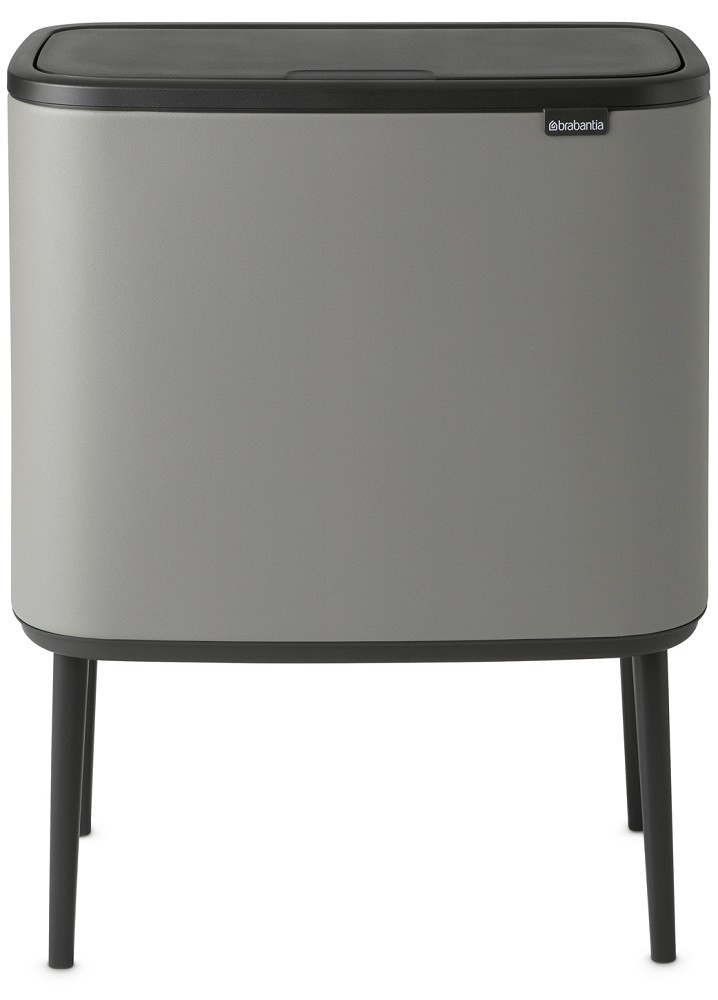 Brabantia Bo Touch Bin nyomófedeles szelektív hulladékgyűjtő, magasított, lábakon álló, műanyag tartály, 3x11L - X méret