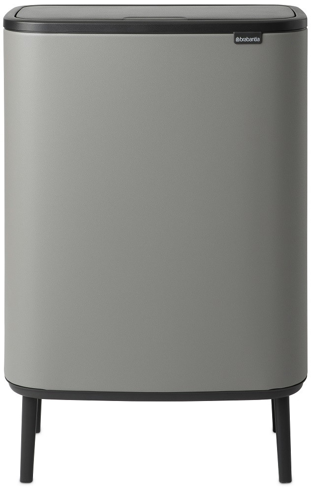 Brabantia Bo Touch Bin Hi szelektív hulladékgyűjtő Soft-Close fedéllel, magasított, lábakon álló, műanyag tartály, XXL,