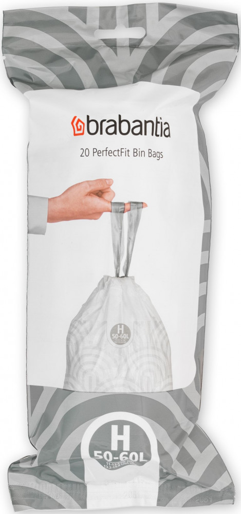 Brabantia PerfectFit szemeteszsák, H méret, 50-60L, 20 zsák/tekercs - 138706