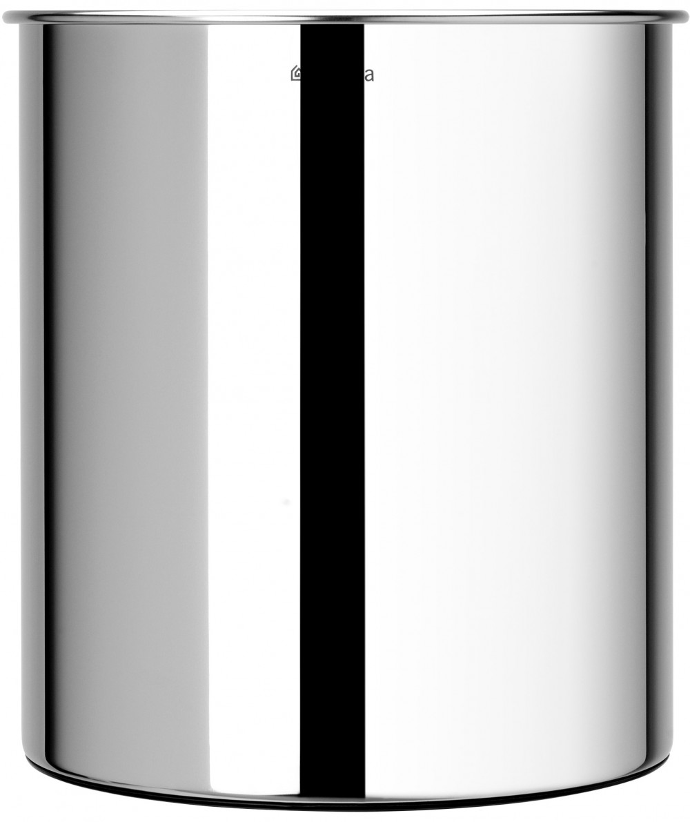 Brabantia Papírkosár fedél nélkül, 7L - C méret, H=237mm, D=215mm, r.m. acél, fényes - 181207