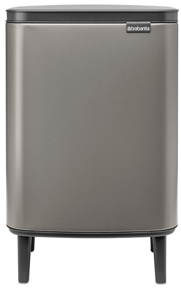 Brabantia Bo Waste Bin Hi hulladékgyűjtő felnyitható, Soft-Close fedéllel, magasított, lábakon álló, műanyag tartály,