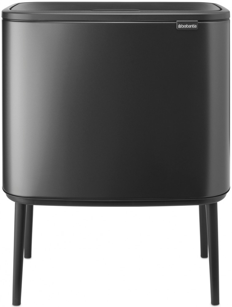 Brabantia Bo Touch Bin nyomófedeles szelektív hulladékgyűjtő, magasított, lábakon álló, műanyag tartály, 3x11L - X méret