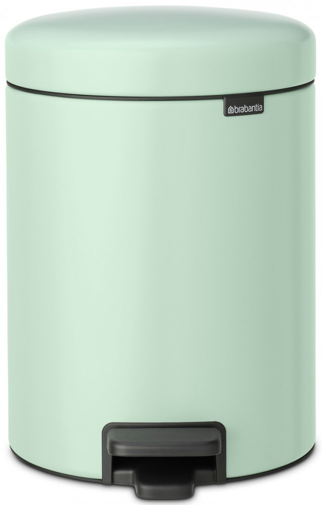 Brabantia NewIcon pedálos hulladékgyűjtő szagmentesen záródó Soft-Close fedél, műanyag tartály, 5L - W méret, acél, jáde