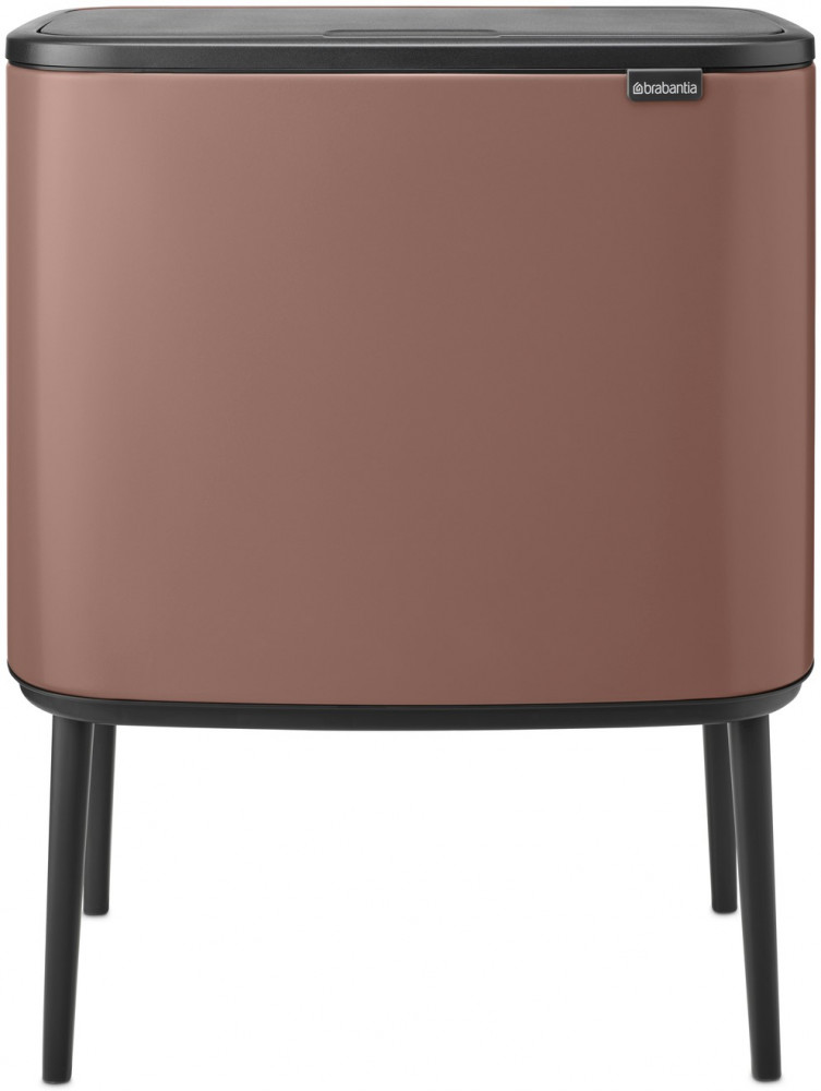 Brabantia Bo Touch Bin nyomófedeles szelektív hulladékgyűjtő, magasított, lábakon álló, műanyag tartály, 11+23L - X+J