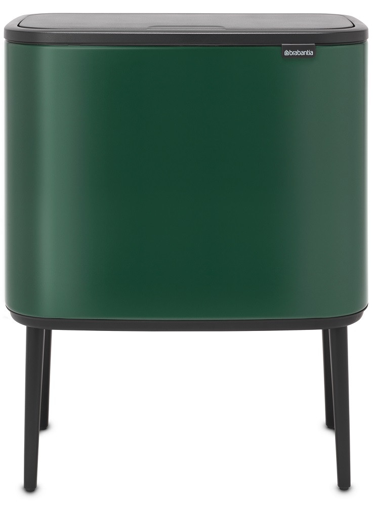 Brabantia Bo Touch Bin nyomófedeles szelektív hulladékgyűjtő, magasított, lábakon álló, műanyag tartály, 11+23L - X+J