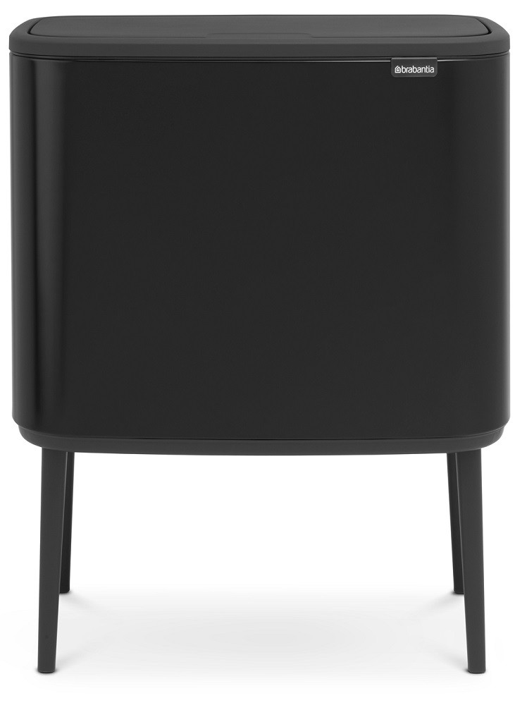 Brabantia Bo Touch Bin nyomófedeles szelektív hulladékgyűjtő, magasított, lábakon álló, műanyag tartály, 11+23L - X+J