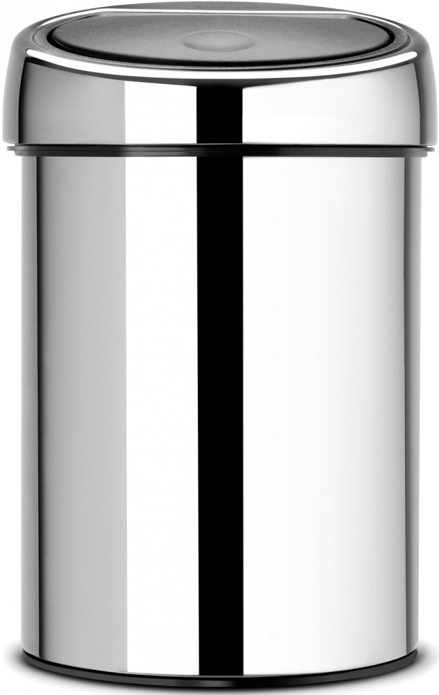 Brabantia Touch Bin fali/álló nyomófedeles hulladékgyűjtő XXS, 3L - A méret, r.m. acél, fényes - 363962