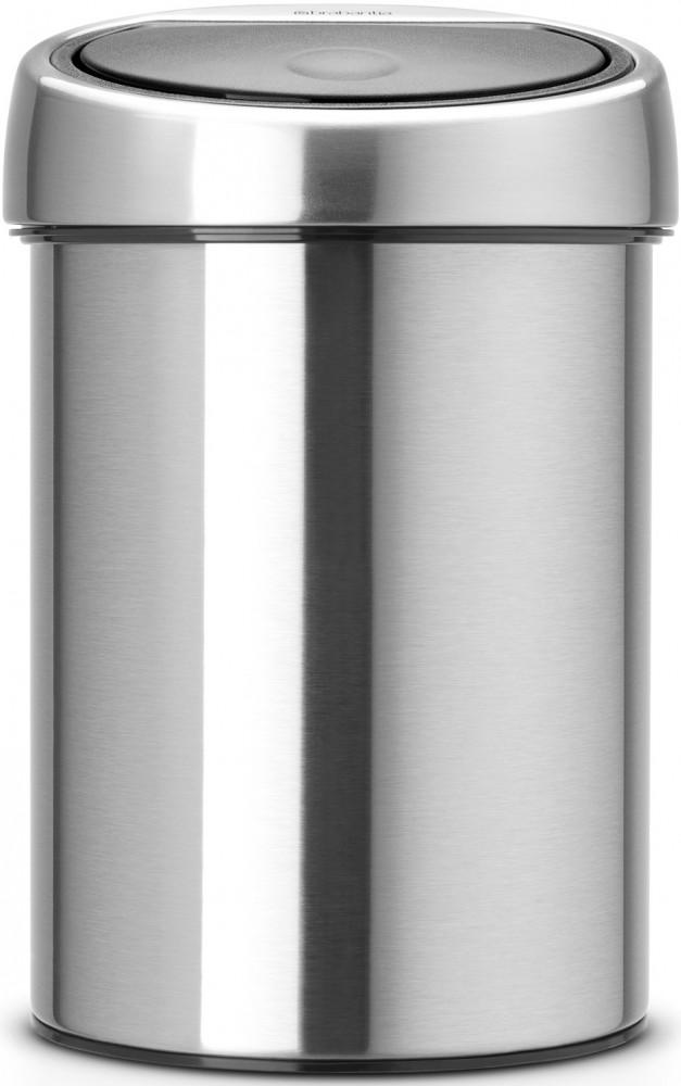 Brabantia Touch Bin fali/álló nyomófedeles hulladékgyűjtő XXS, 3L - A méret, r.m. acél, selyem matt - 363986