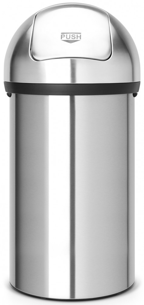 Brabantia Push Bin nyomófedeles hulladékgyűjtő XXL, 60L - H méret, r.m. acél, selyem - 484520