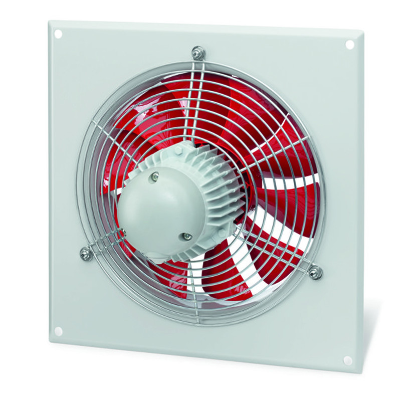 HELIOS HQW 250/4 Ex: Axiálventilátor, védőráccsal, négyszög lemezen, ~1, 230V, robbanásbiztos