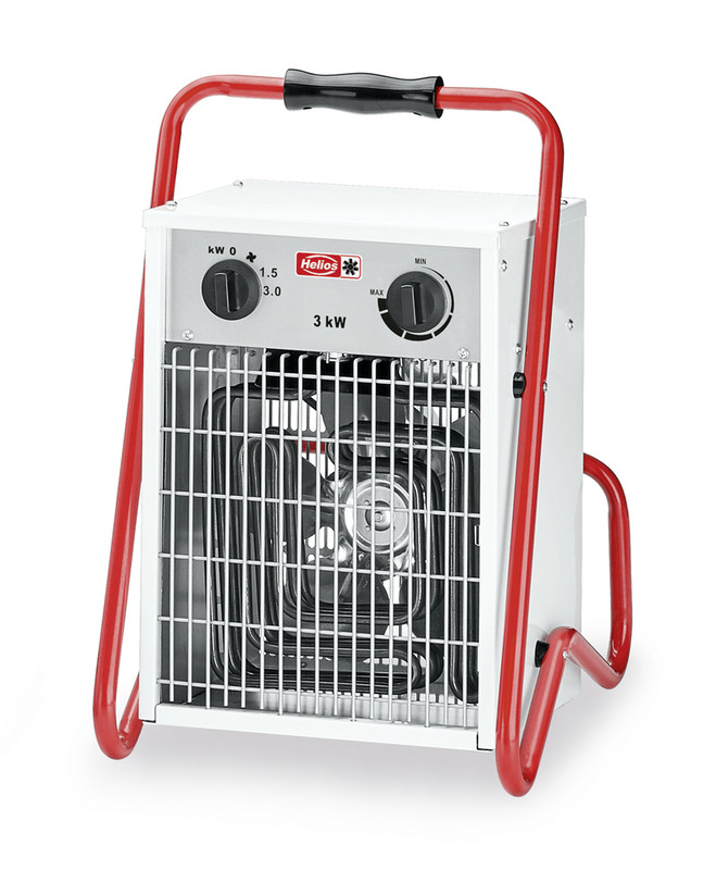 HELIOS STH 3: Hordozható elektromos fűtőventilátor, 3 kW, ~1, 230V