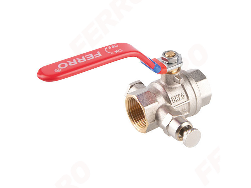 Ferro F-Power golyóscsap, lapátkarral, légtelenítővel és dugóval, BB, 1/2"