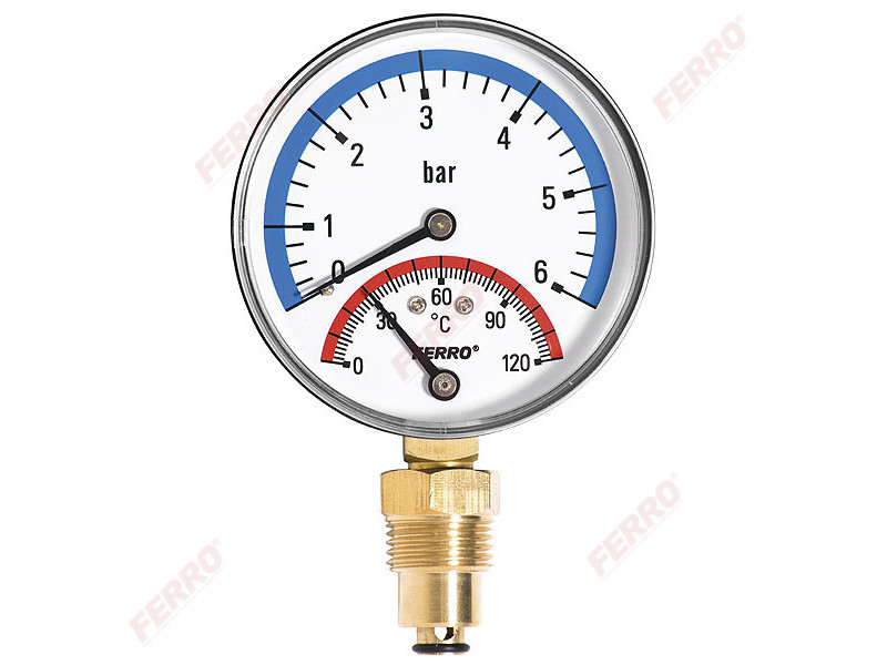 Alsós csatlakozású termomanométer