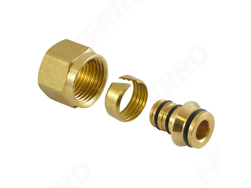 Ferro csatlakozó 1/2" menetes 16x2 mm-es ötrétegű csőhöz