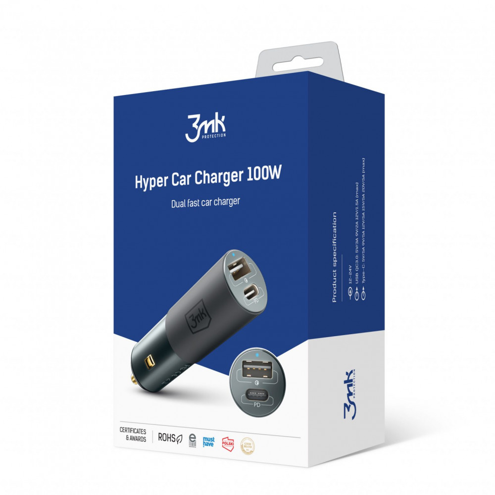 3mk Hyper Car Charger 100W autós töltő